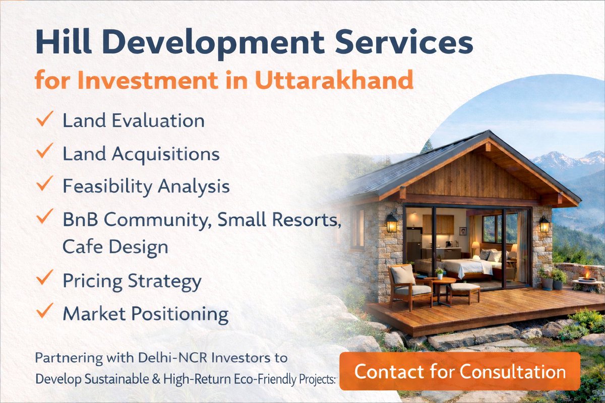 FireArcInfra's tweet photo. If you are looking at investments in Uttarakhand in Hospitality and Real Estate but are stuck with an unfamiliar landscape, both geographic and bureaucratic then pls connect at 9811315396 or e-mail at manav.firearc@gmail.com https://t.co/xFblDhktVo