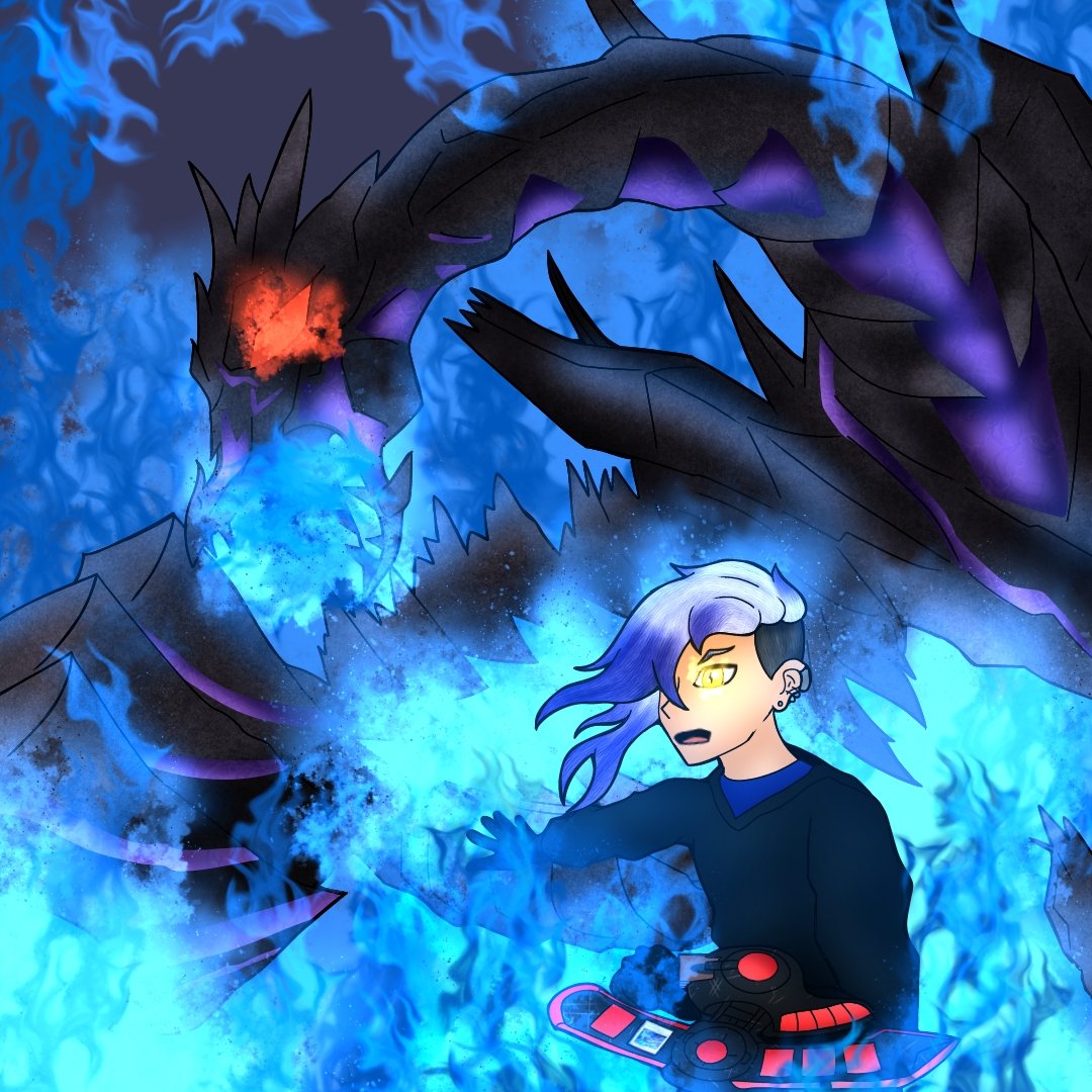 "And if my Shadow's all that survives - we are still alive!!"

My Oc Byte and his Ace Monster the Red-Eyes Zombie Necro Dragon! 

#yugioh #yugioh5 #myart #art #oc #ocdrawing #yugiohoc