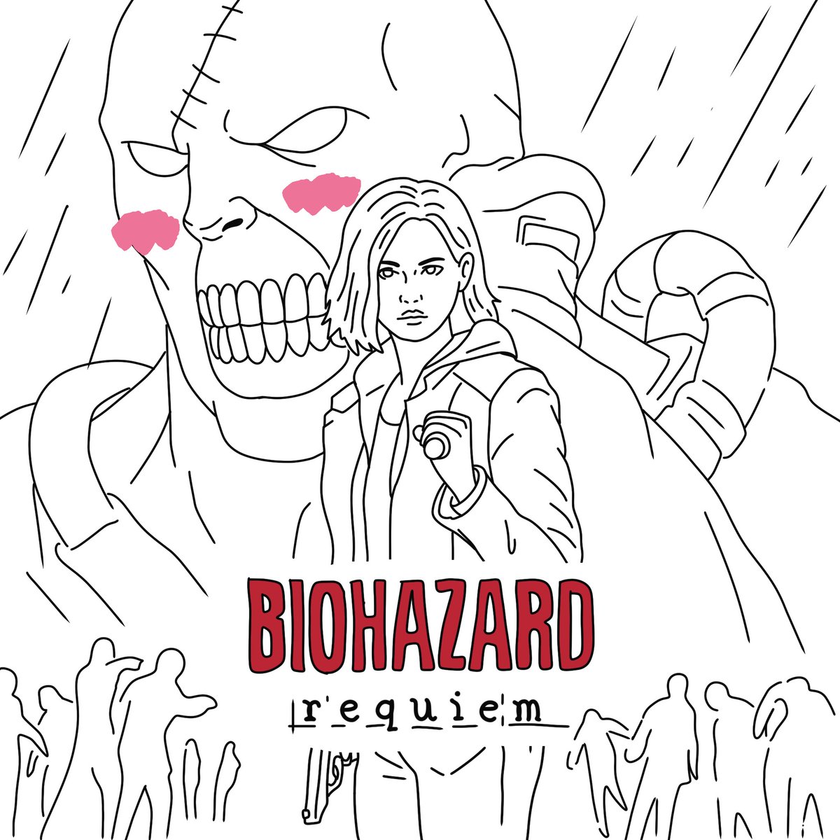 supi_man's tweet image. レクイエム楽しみだなぁ〜
楽しみすぎて深夜にラクガキ
#Biohazard #ResidentEvilRequiem #Nemesis