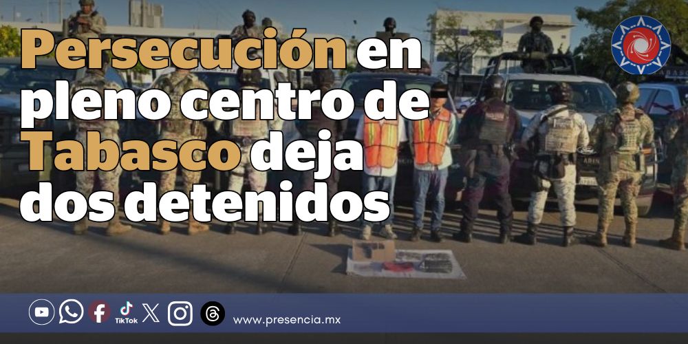 Elementos del Grupo Tiburón y la Secretaría de Marina interceptaron a los sospechosos en el primer cuadro de la ciudad. Estarían vinculados a un hecho violento en la colonia La Manga.
presencia.mx/nota.aspx?id=2…
#Tabasco #Persecución #SecretaríaDeMarina #Seguridad #LaManga