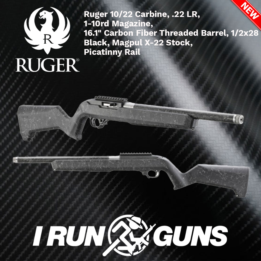irunguns's tweet photo. 🔥🔥 ON SALE $549.97 USD in Canada! 🔥🔥

The legendary Ruger 10/22 Carbine just got a serious upgrade — and right now it’s ON SALE through IRUNGUNS in Canada.

This is not your average rimfire.

⚫ .22 LR Semi-Auto
⚫ 16.1” Carbon Fiber Threaded Barrel – lightweight & performance-driven
⚫ Black & White Speckle Finish – stands out on the line
⚫ Magpul MOE X-22 Stock – modern feel, improved ergonomics
⚫ One-Piece Aluminum Scope Rail – optic-ready
⚫ Extended Magazine Release – smooth, fast reloads
⚫ 10-Round Capacity – Canadian compliant
The 10/22 platform is the king of reliability, aftermarket support, and pure shooting fun. This upgraded configuration keeps it light, fast, and sharp-looking.
💥 Perfect for plinking
💥 Ideal for training
💥 Built for rimfire fun
And the best part? It’s ON SALE right now.
🇨🇦 Available in Canada from IRUNGUNS.
https://t.co/qCjNxXxrL1
Inventory moves fast when deals hit — lock yours in before this sale disappears.