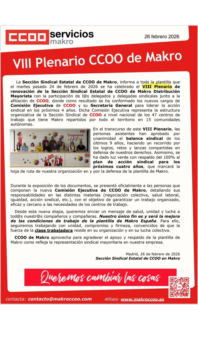 CCOO de Makro tweet media