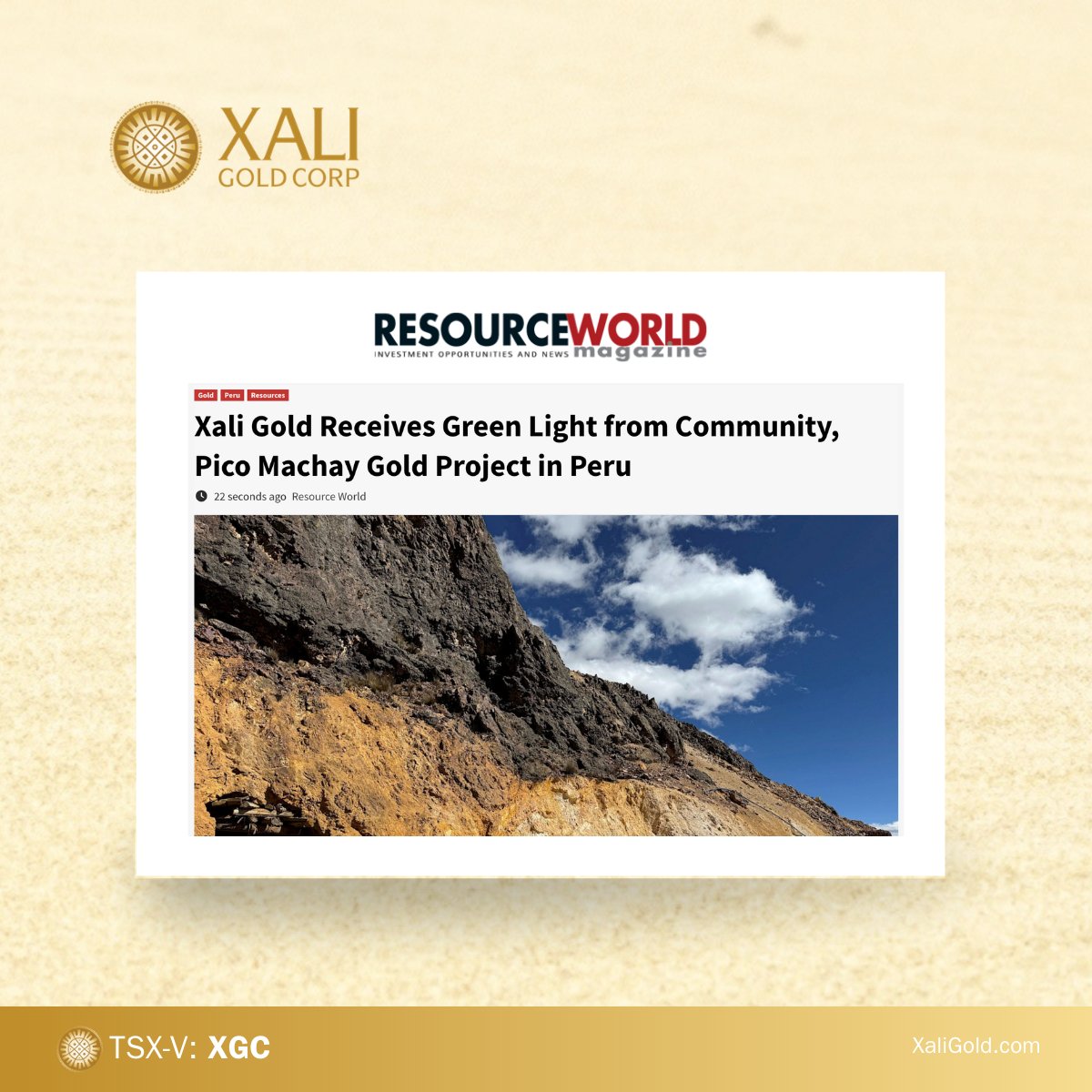 Xali Gold Corp (TSXV: $XGC.V, OTCQB: $CGDXF) tweet media