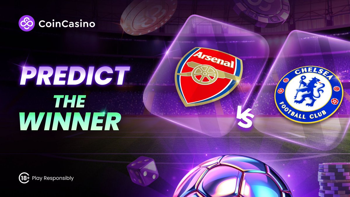 Who will win this weekend’s #PremierLeague clash: Arsenal vs Chelsea? ⚽

Call it right → Win a $100 USDT bonus. 🎁

1️⃣ Follow <a href="/CoinCasinoOff/">CoinCasino</a>

2️⃣ Like + RT this post

3️⃣ Drop your match prediction in the comments

Only valid for players with 1+ deposit.