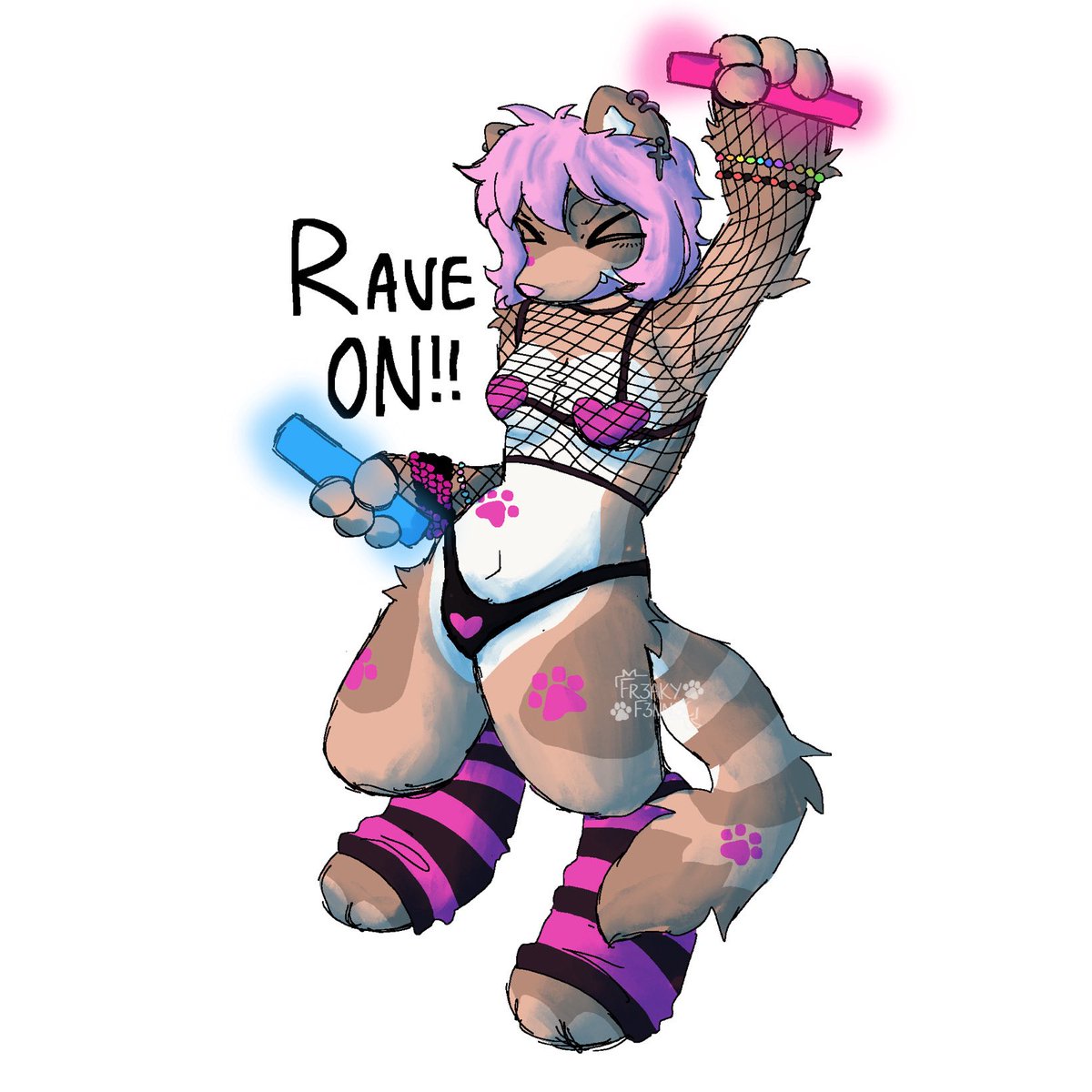 Subbiwubbii's tweet photo. awesome raver ych done by @xFreakyFennecx !! :3 https://t.co/d1TsmAl80H