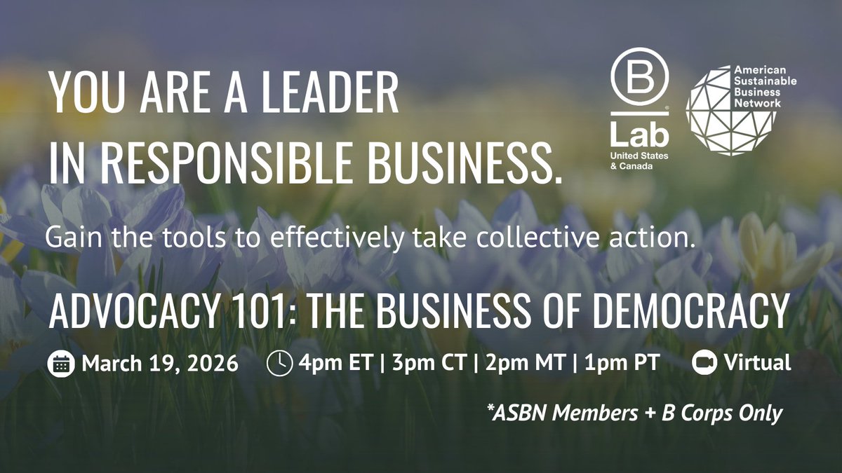 American Sustainable Business Network tweet media