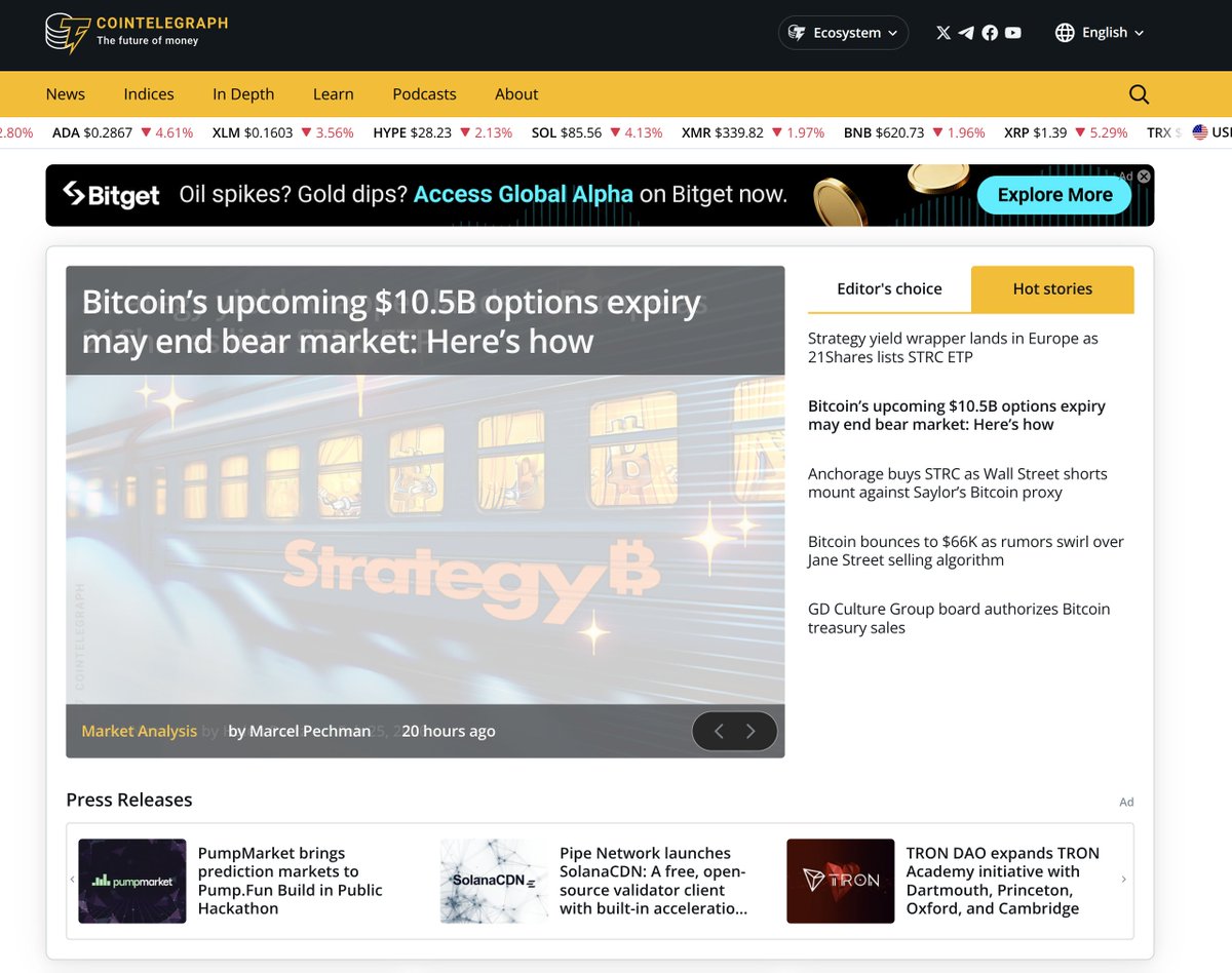 $PMT on <a href="/Cointelegraph/">Cointelegraph</a> 

PumpMarket brings prediction markets to PumpFun Build in Public Hackathon

cointelegraph.com/press-releases…