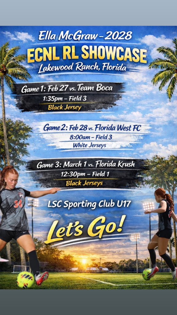 Ella_K_McGraw34's tweet photo. Really excited for this ECNL RL upcoming showcase in Lakewood Ranch FL this weekend! @WSU_wSoccer @ZipsWSOC @OhioStateWSOC @IndianaWSOC https://t.co/KcCSFybcRo