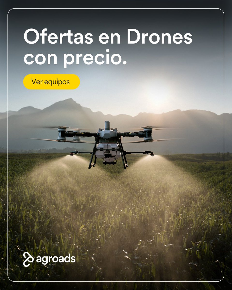 Sumá drones a tu campo con estas ofertas 🔥

Si buscas drones para mapear o hacer aplicaciones, o queres sumar equipamiento, mirá estas ofertas en drones, tanques y trailers: bit.ly/3ODrSMr

#drones #ofertas #agroads #agro #campo #campoargentino