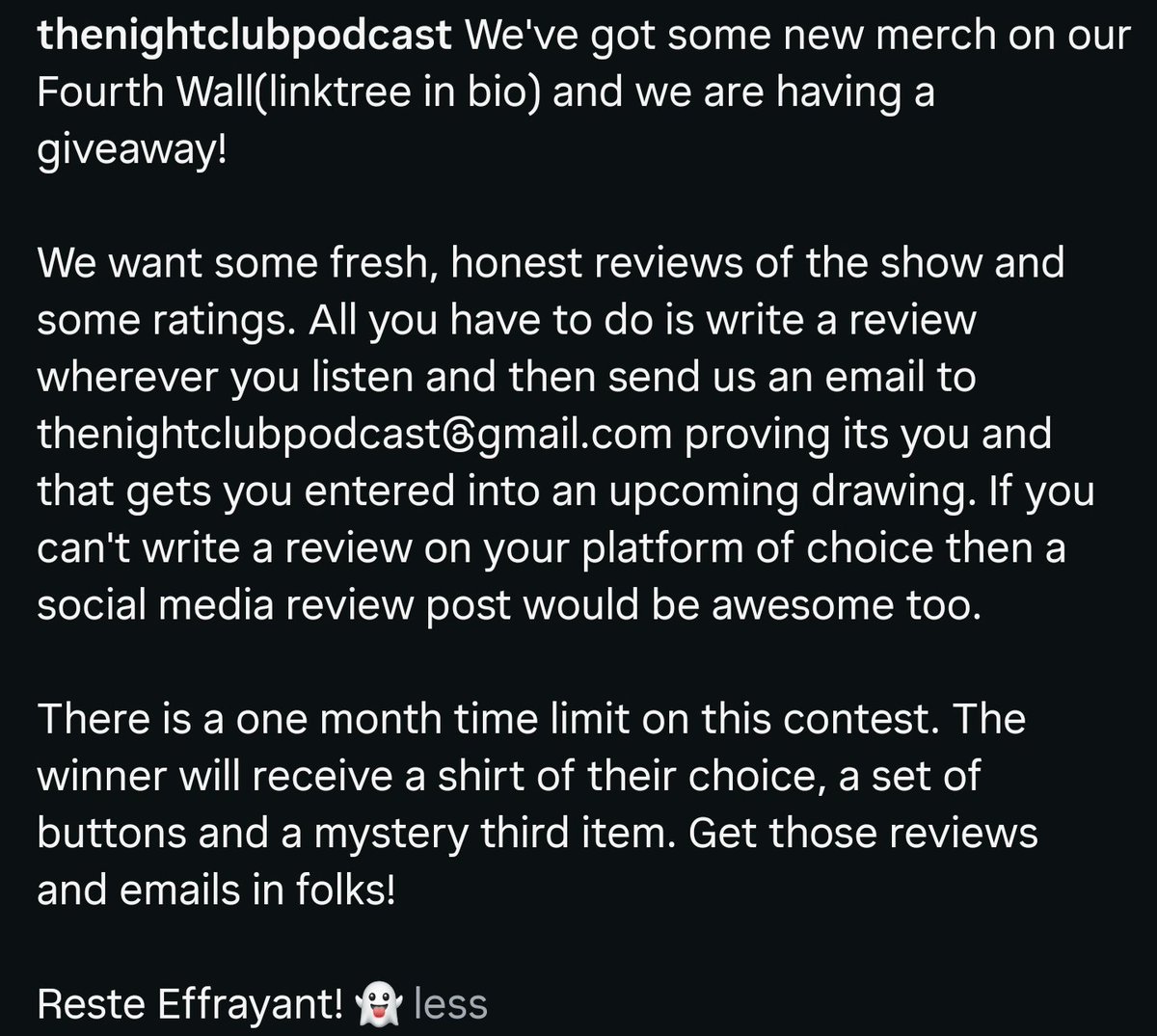 thenightclubpod's tweet photo. #horror #horrorpodcast #horrormerch #contest #giveaway #thenightclubpodcast #tnc4thwall #horrorcommunity #discord #tncdiscord https://t.co/dRfVIMpL5r