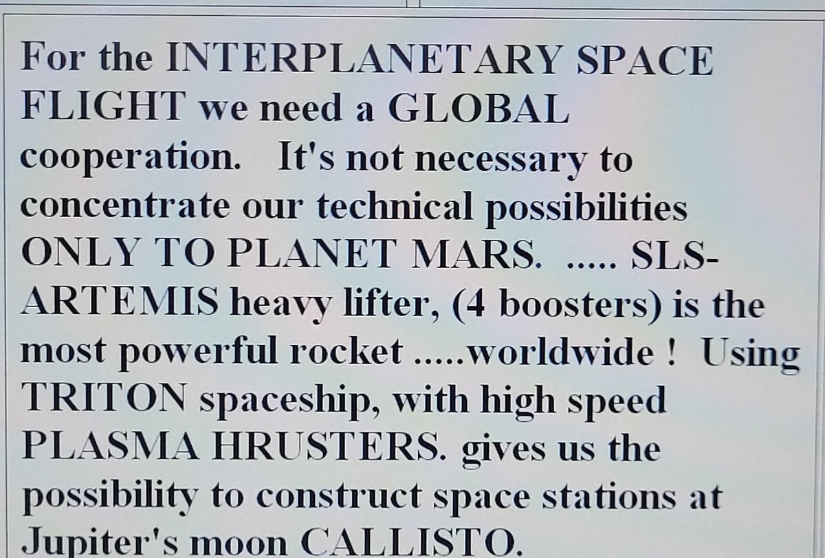 AchleitnerD's tweet photo. @NASA_Johnson @NASA SLS heavy lifter (4 boosters) transports all compounds of TRITON into an earth orbit 🌐 The interplanetary spaceship TRITON (a global project !!) is using a new technology with HIGH POWER plasma thrusters !! So we can reach SATURNS moon TITAN.
✨️🚀see:
https://t.co/9pb38lcUtT https://t.co/HDcuBGasyK