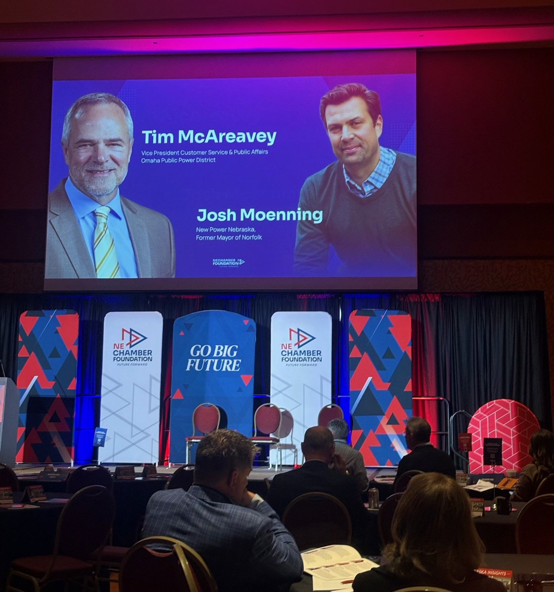 NewPowerNeb's tweet photo. We were happy to participate in discussions about Nebraska’s clean energy future at the @NebraskaChamber “Go Big Future” forum earlier this week! Another great event by one of our outstanding partners. https://t.co/ppAlYbh2F4