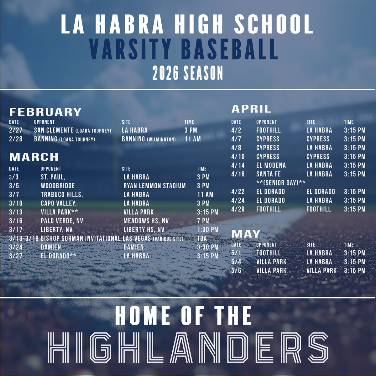 La Habra HS Baseball tweet media