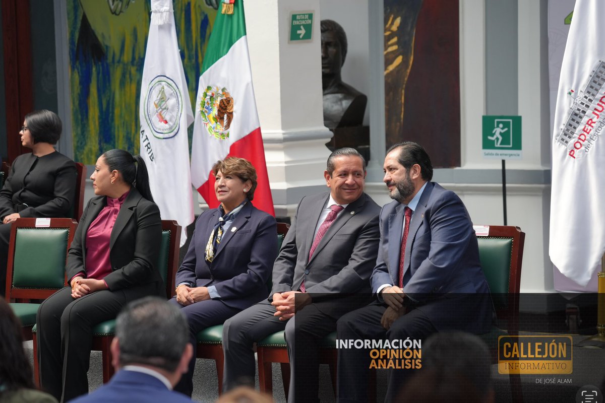 JOSEALAM's tweet photo. TRIBUNALES DE JUSTICIA 

La gobernadora #mexiquense @delfinagomeza acudió a los inicios de los trabajos de la Asamblea Nacional de Tribunales de Justicia de las entidades.

En más imágenes @mgdohector presidente del @PJEdomex @pacovazquezr entre otros y otras invitados especiales.