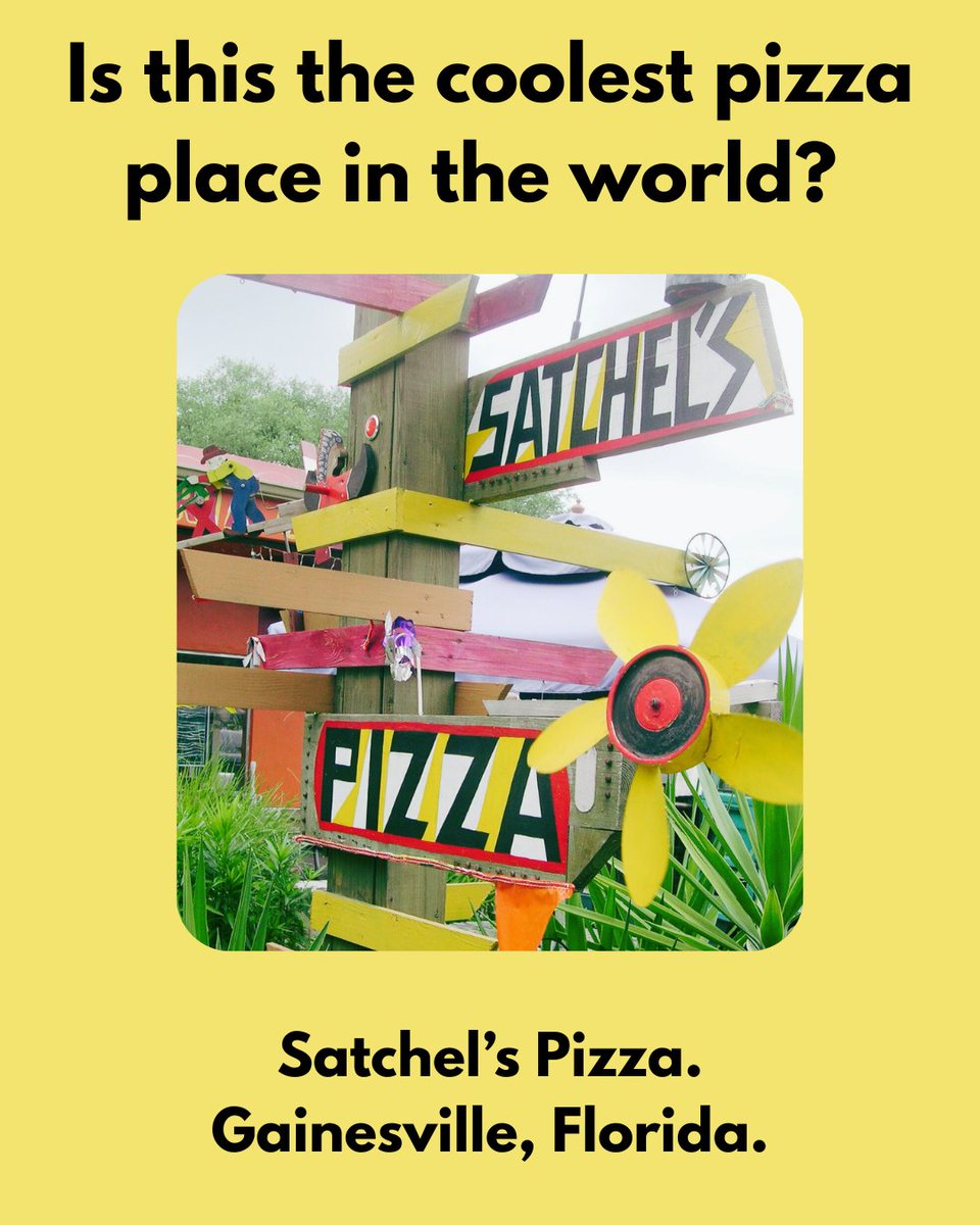 music_roadtrip's tweet photo. See why @satchelspizza shot to the top of our list of great Gainesville places in our latest issue of The Seeker. Read more here: https://t.co/25UdrMsbdE

We're Music Roadtrip: A free travel app for music fans. Take us with you on your next adventure. https://t.co/qpkUQUzOHP