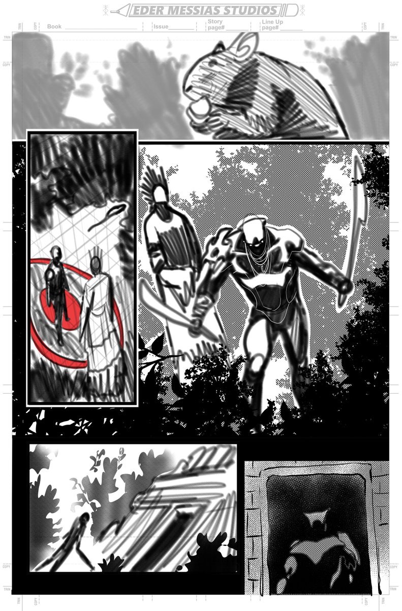 ArtistEder's tweet photo. Layout pages. 
My favorite part of the job!
Black Panther 60th Anniversary Special #1
@MarvelComicsHQ 
#blackpanther #comicbook #blackcomics #marvelcomics #blackart #layoutpages #comicart #ilovemyjob https://t.co/FJGmyCpo4d