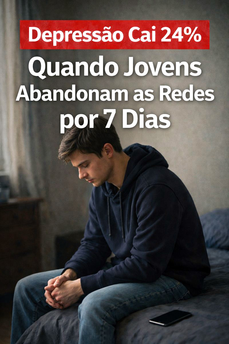 InstitutoPCO's tweet image. Depressão caiu 24% e ansiedade 16% após jovens ficarem apenas 7 dias longe das redes sociais, segundo estudo científico. Um alerta sério sobre os efeitos do excesso digital na juventude.
#SaúdeMental #Juventude #IPCO
