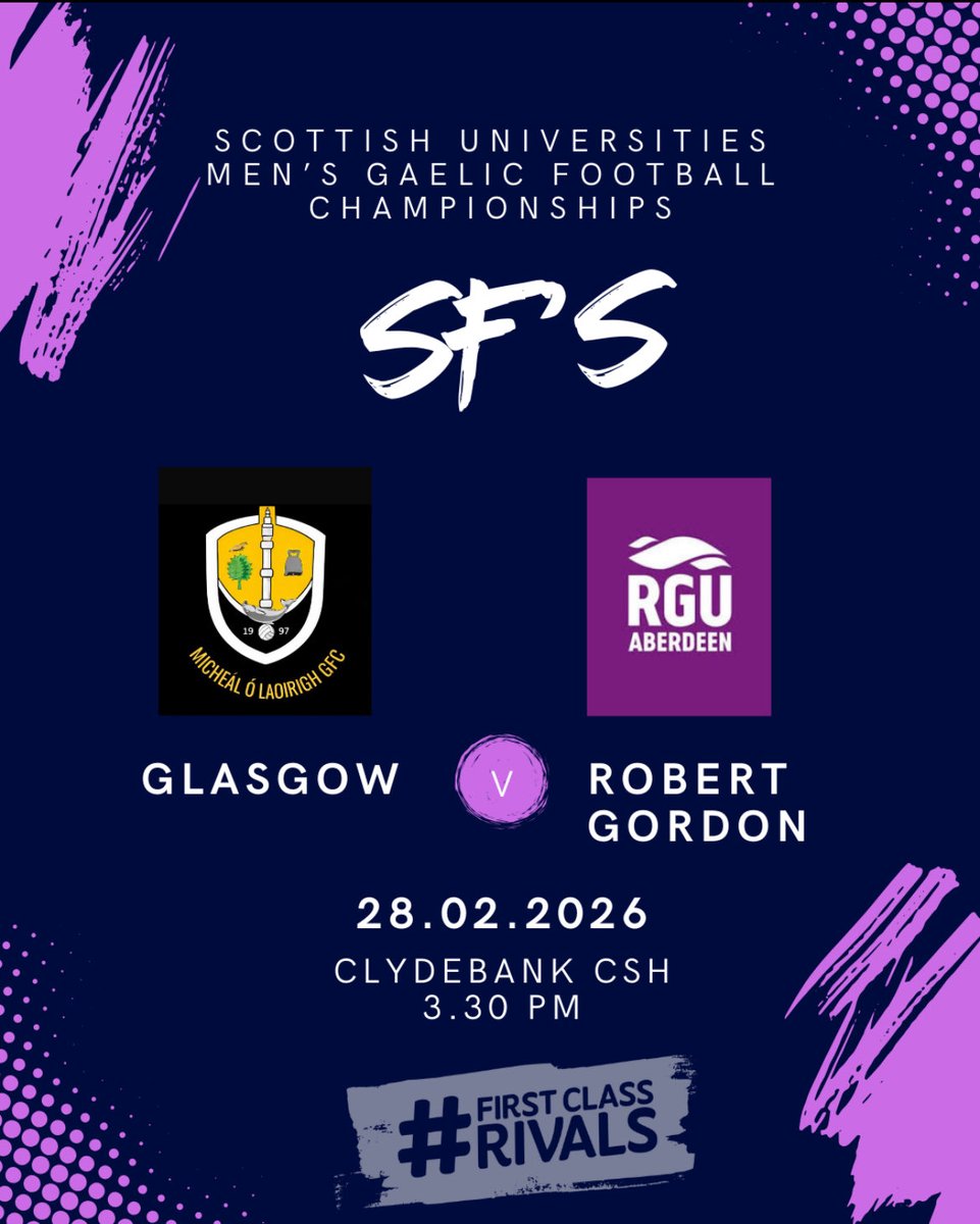 UniversityGAA's tweet image. Down to the last 4️⃣ in the Scottish Universities Football Championships @ClydebankCSH this weekend 🏴󠁧󠁢󠁳󠁣󠁴󠁿🏐🏐

ggcb.org.uk/fixtures-resul…

@McKvr_Sports 

#FirstClassRivals