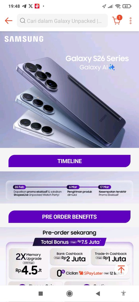 qpec99's tweet photo. @ShopeeID Suka banget Privacy Display di #GalaxyS26Ultra, bikin bebas dari orang yang suka kepoin layar HP aku! #GalaxyS26xShopee" https://t.co/ISc6tRw5Oc
