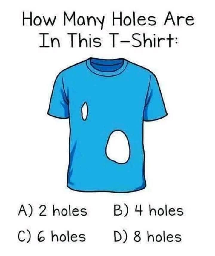 How many holes are in this T_shirt?