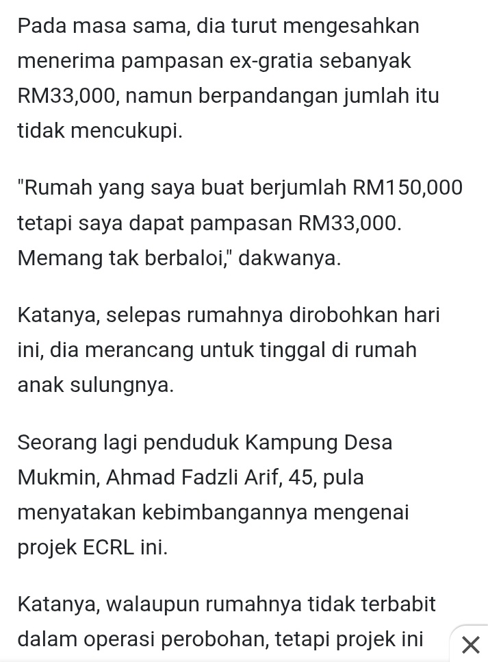 Latheefa  Koya : minoriti Malaysia tertindas sebab rumah ibadat mereka dirobohkan!

Arun Dorasamy : Adakah akan dilayan sama jika surau dirobohkan?

Surau di Gombak dirobohkan sbb atas tanah kerajaan sewaktu nak buat ECRL : takda isu perkauman atau 3R dimainkan