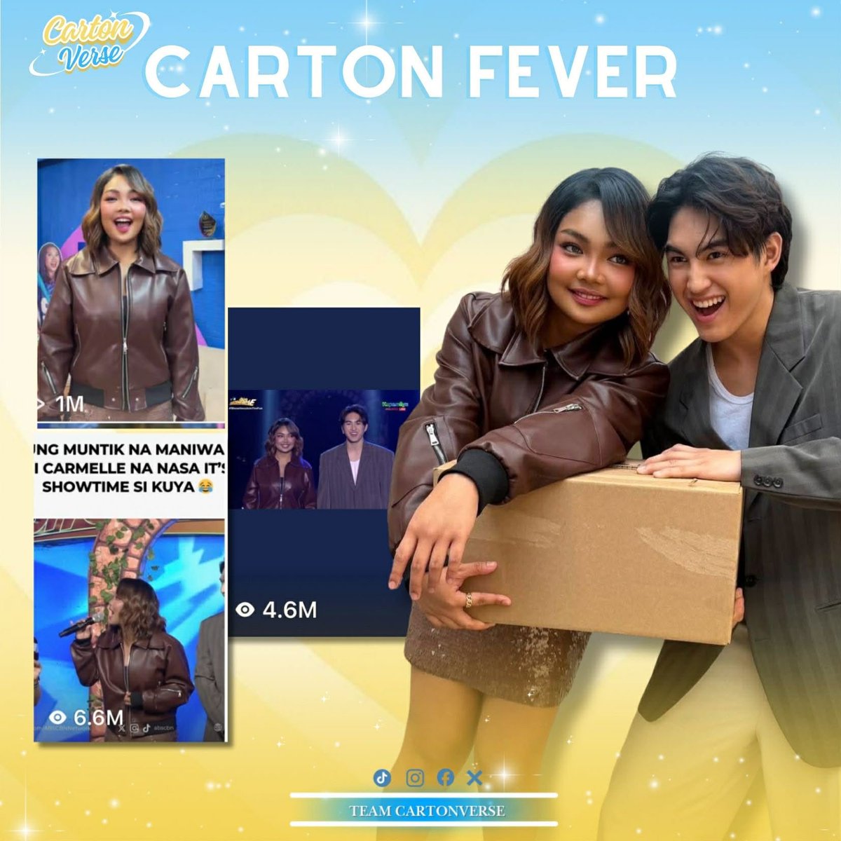 IT’S THE CARTON ERA 🤎💛💙
#Carton #AntonVinzon #CarmelleCollado #TeamCartonVerseOFC #Couriers