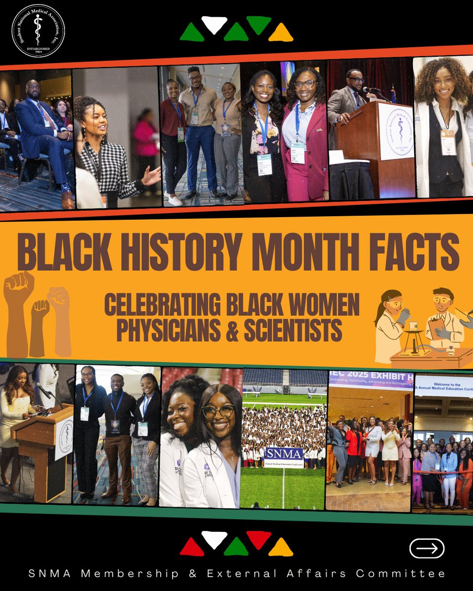 SNMA's tweet image. Dr. Mae Jemison 🩺🚀
Physician. Engineer. First Black woman in space.

From medicine to microgravity, her career reminds us that there are no limits to where STEM can take us.

#SNMABHM #BlackHistoryMonth #BlackInSTEM