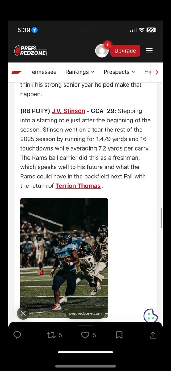 Terrion Thomas 2027 ATH tweet media