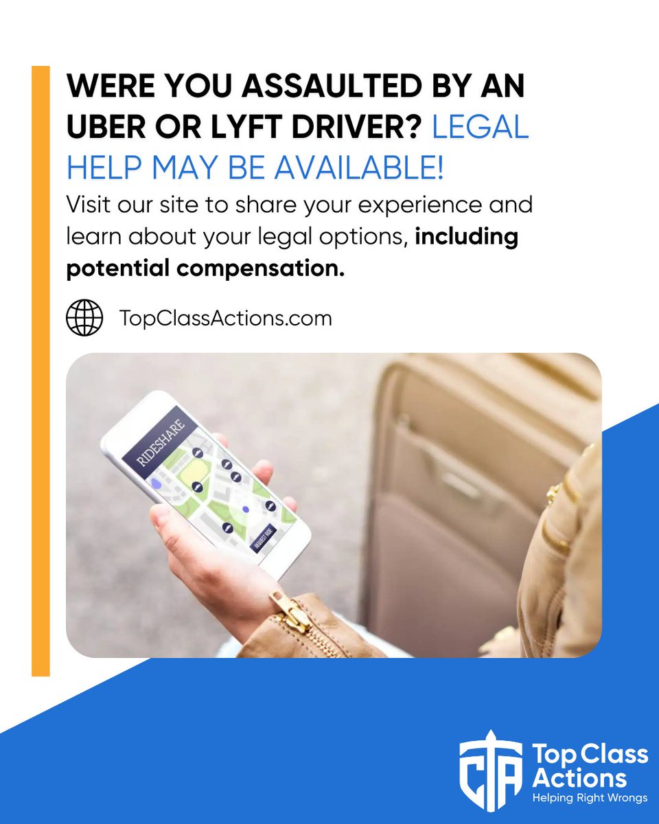 TopClassActions's tweet image. Some passengers allege sexual assault by Uber or Lyft drivers, and a class action review is underway to examine these claims. If you were affected, learn about your options and next steps. 🌐:  bit.ly/478XyiZ

#RideShare