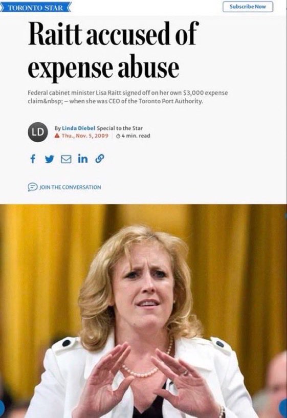 Gogohuffy's tweet image. "But it's sexy," Ms. Raitt said. "Radioactive leaks. Cancer."

Lisa Raitt said an isotope shortage for cancer patients could earn her political points.

She was also accused of expense abuse at the Toronto Port Authority 

Team Poilievre are shameless #Cons 
#PnPCBC #cdnpoli