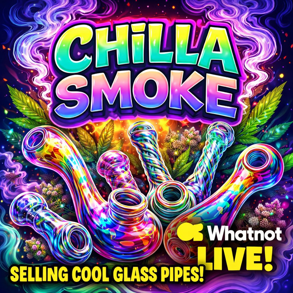 ChillaBites's tweet photo. FYI we have LIVE shows on WhatNot where you can purchase Pipes, Bongs, and enter giveaways! Be sure to follow us and stop by our next show! https://t.co/L9QGgQeNZ7 https://t.co/autLo8uBUe