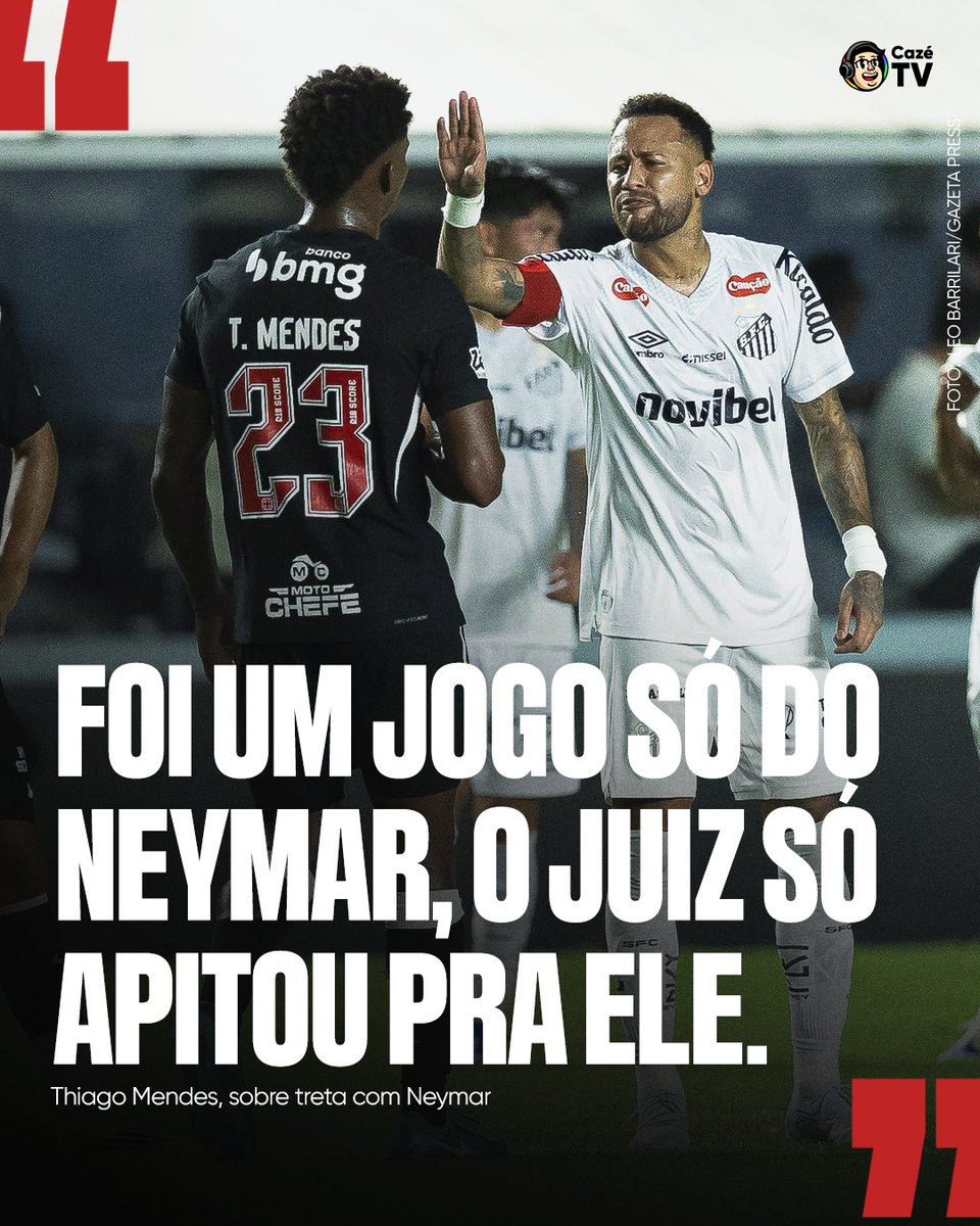 CazeTVOficial's tweet image. O THIAGO MENDES FICOU NA BRONCA COM A ARBITRAGEM! 👀😠

O JOGADOR DO VASCO EXPLICOU A TRETA COM NEYMAR NA PARTIDA E FALOU QUE O JUIZÃO SÓ APITOU PRO CAMISA 10 DO SANTOS!

Crédito: Premiere

#TempoRealCazéTV #Santos #Vasco #Neymar