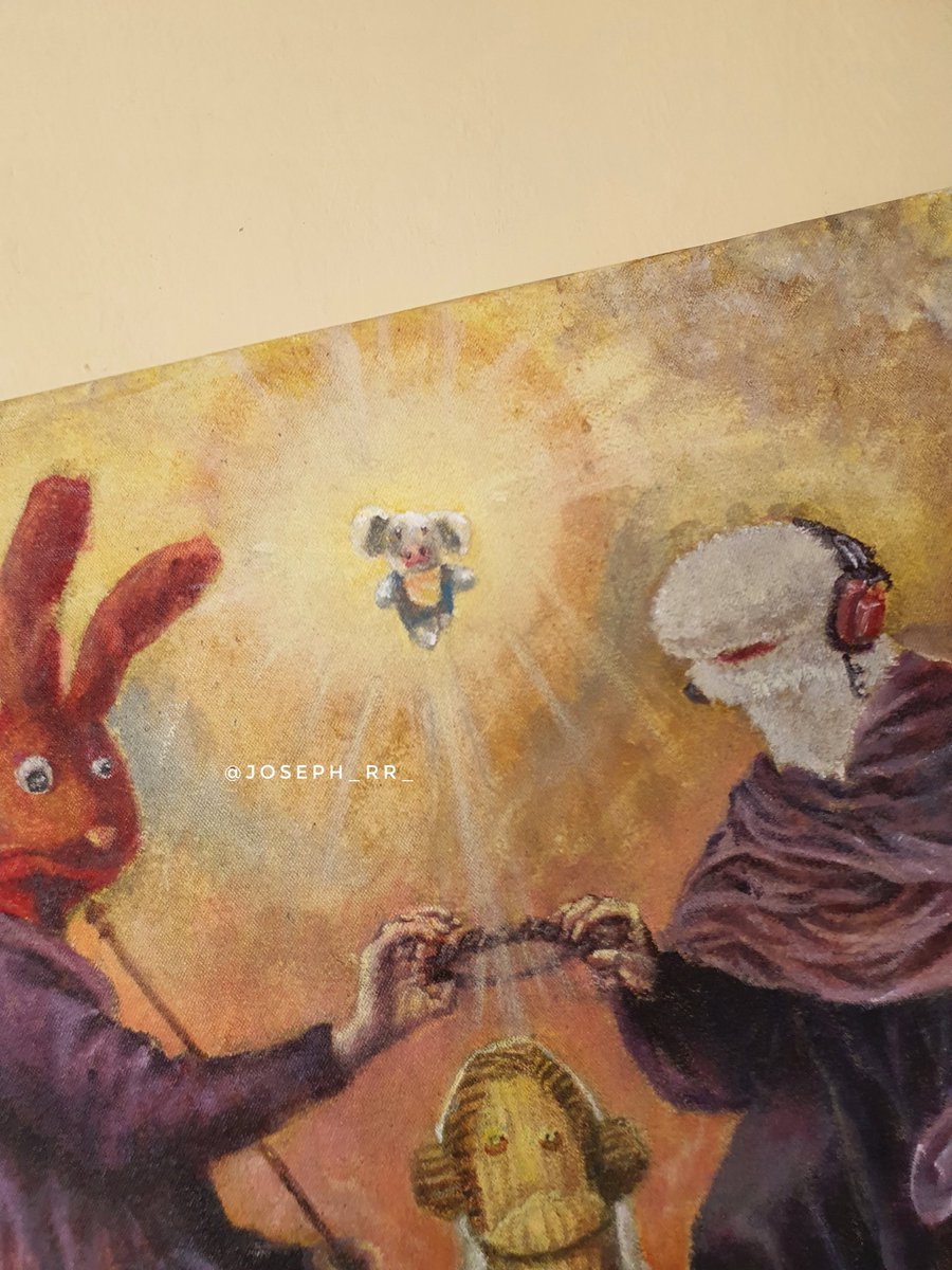 Joseph_RR_'s tweet photo. "La coronación de Tulio" 
Acrílico sobre lienzo
70 x 80 cm

Esta fue mi entrega final del semestre en la universidad, espero les guste, yo soy Juan Carlos Bodoque y esta fue mi nota verde💜✨️

@31minutos_tv @31minutosmexico #31minutos #bodoque #Tulio #arte https://t.co/3cz3vwmxOU