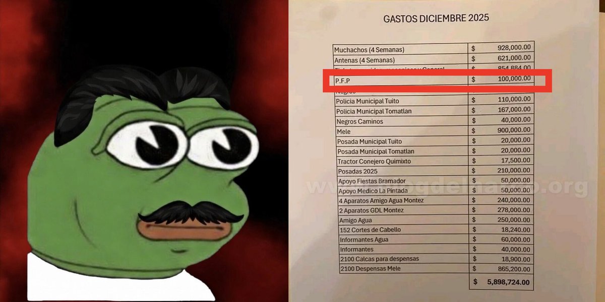 This mfaking criminal “El Mencho” had 100k set ready to crime $PFP