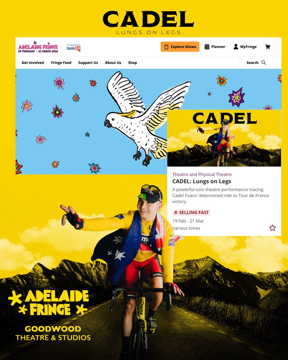 🚨SELLING FAST 👀 ADELAIDE! 🚨
We have officially hit #sellingfast status for the #adelaidefringe 🎉
Don’t miss the chance to see the 2025 “Best Show Of The Fringe (Theatre Weekly, Ed Fringe) WINNER and 
⭐️ ⭐️ ⭐️ ⭐️ ⭐️ production that brings sport and theatre together!