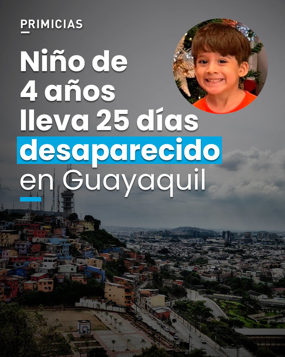 El caso de Gerard Elian Espinoza Castillo, visto por última vez en el norte de Guayaquil, comenzó a difundirse en redes sociales para solicitar apoyo que permita dar con su paradero. prim.ec/7isv50YmLfS