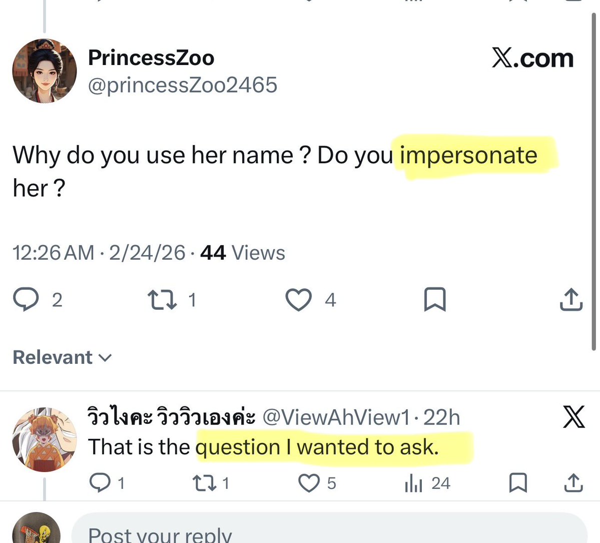 Wingy1999's tweet image. 🙂 🪭 ⤵️
Both are #naively  
#SameName = #Impersonation