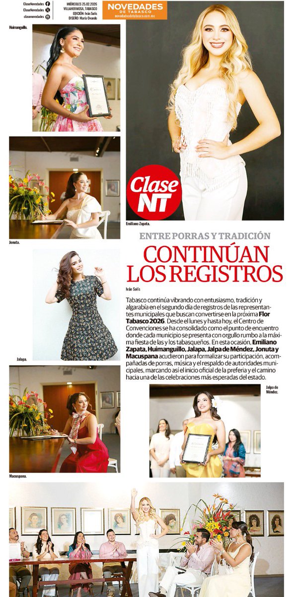 Nuestra edición 25 febrero 2026 #novedades #tabasco #sociales #sociedad <a href="/ndetabasco/">Novedades de Tabasco</a> <a href="/JavierNarez/">Javier Narez 📸</a>