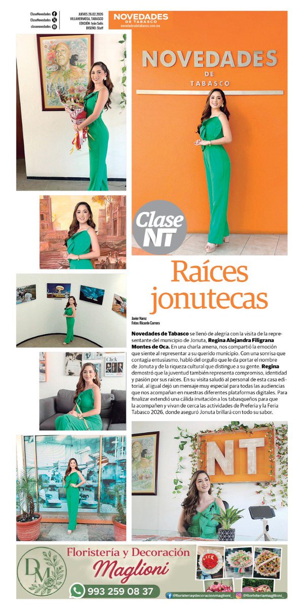 Nuestra edición 26 febrero 2026 #novedades #tabasco #sociales #sociedad <a href="/ndetabasco/">Novedades de Tabasco</a> <a href="/JavierNarez/">Javier Narez 📸</a>