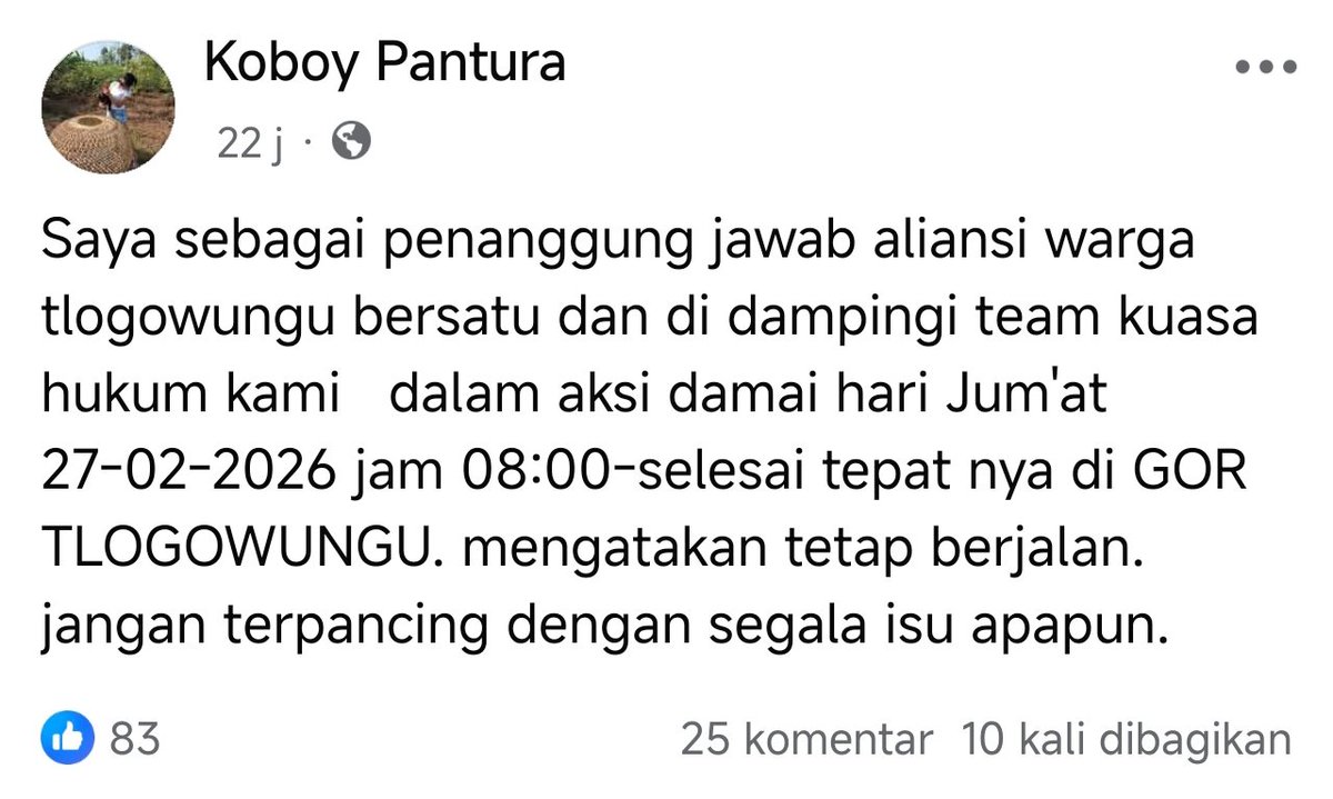Woaahh, Pati memang muantepp!

Refuse 🔥 Resist 🔥 Organize 🔥

Panjang umur perlawanan, panjang umur hal-hal baik ✊🏻

#SampaiMenang✊🏻