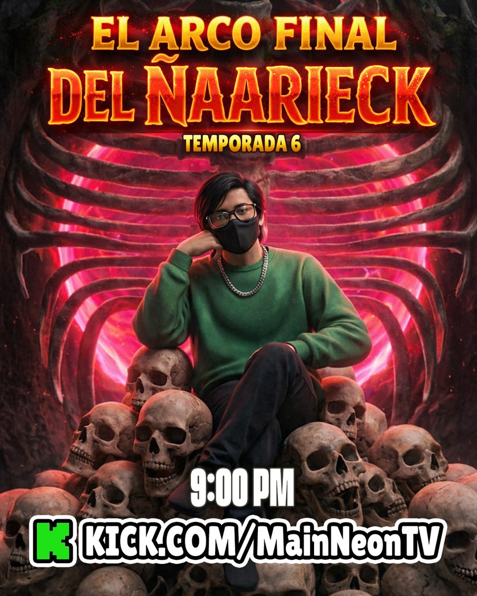 💀🔥 EL ARCO FINAL DEL ÑAARIECK 🔥💀
TEMPORADA 6

🕘 9:00 PM
🟢 EN KICK 👉 kick.com/MainNeonTV

#IRL #PERU #PERÚ #LIMA #KICK #KICKPERU #KICKPERÚ #IRLENVIVO #STREAMER #parodia #humor #ñaarick #ñaft #ñary #eñet #cojudos #ñojudos #funa #calavera