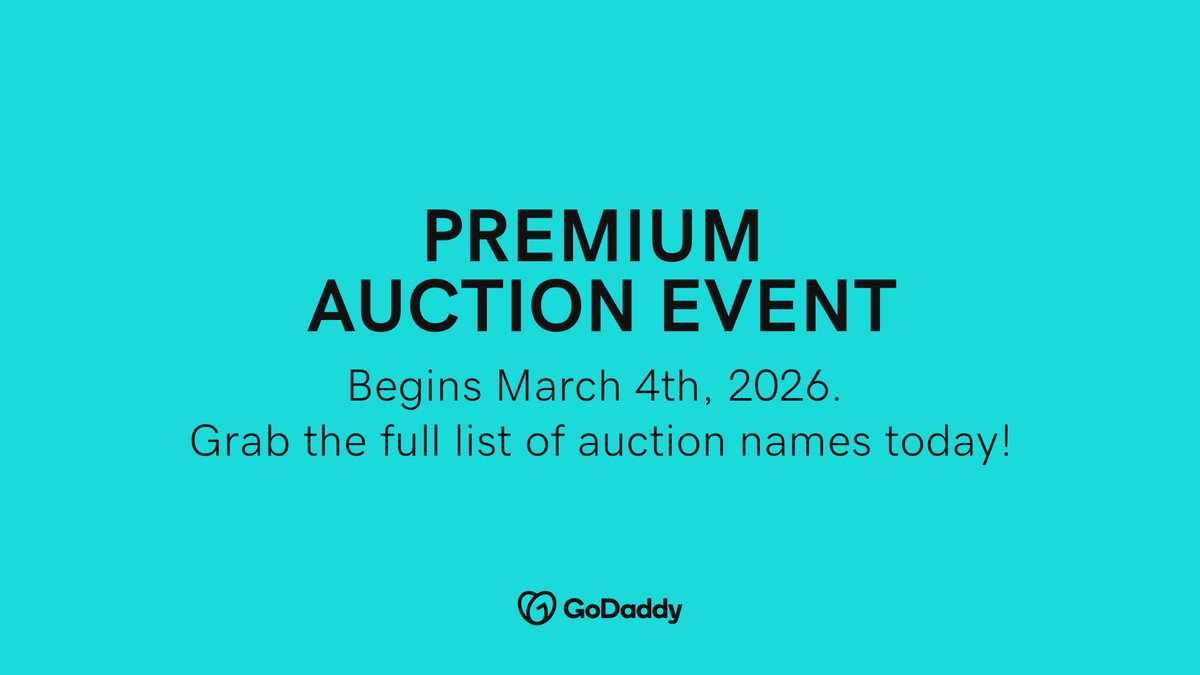 GoDaddy Auctions tweet media