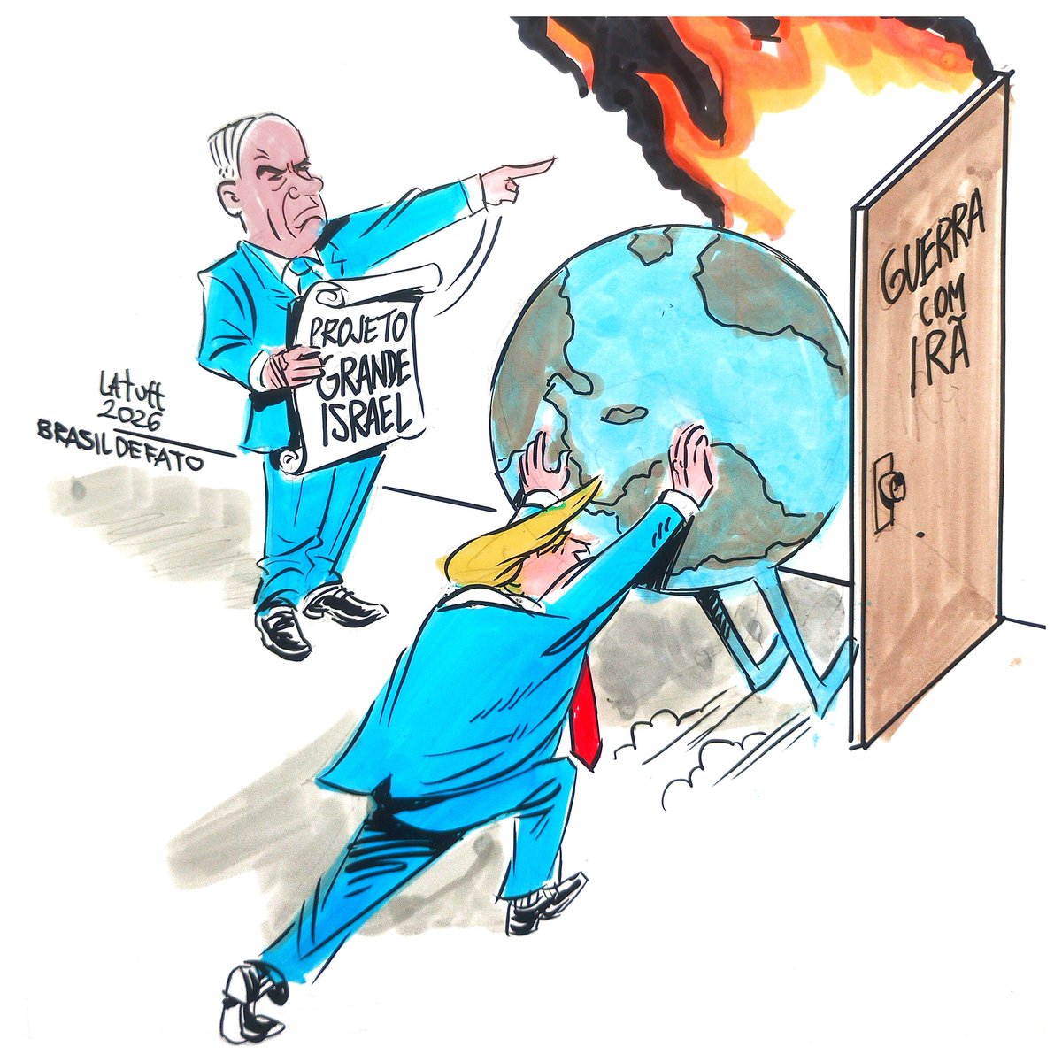 Trump e o Irã.
<a href="/brasildefato/">Brasil de Fato</a>