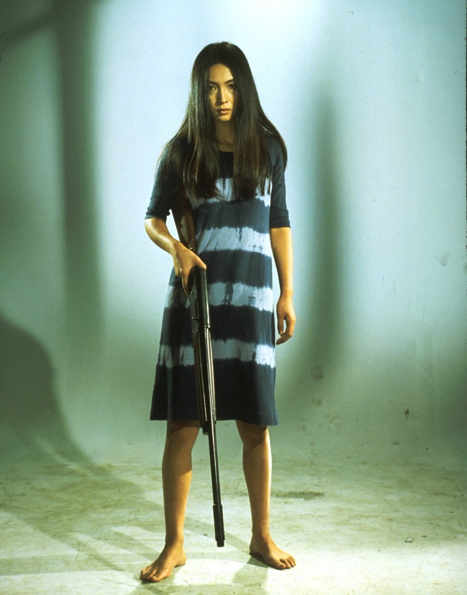 Meiko Kaji in publicity stills for FEMALE PRISONER #701: SCORPION (1972).