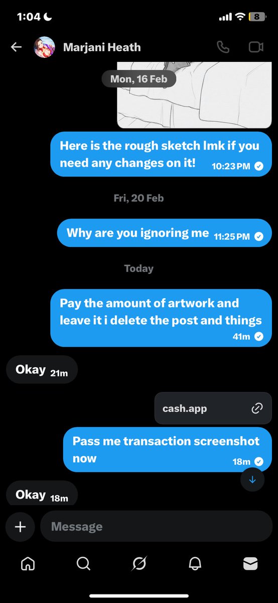HalloweenS121's tweet photo. @Marjaniheath23 here is the bullshit who scammed me 
And now blocked me 

Stay away from this bitch

#scam
#scammer
#scamalert https://t.co/YNzwzFn6ha