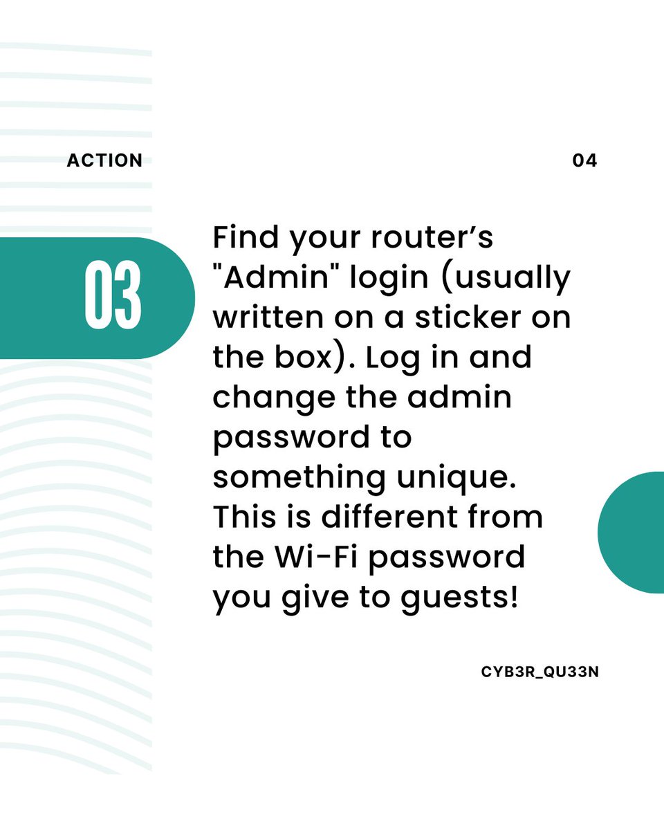 Most people change their Wi-Fi password, but they forget about the "Master Key." 🔑 If a hacker gets into your router’s admin settings, they can control every device in your house. Let's lock that invisible door today! 

Swipe to secure your home network.

#wifisecurity