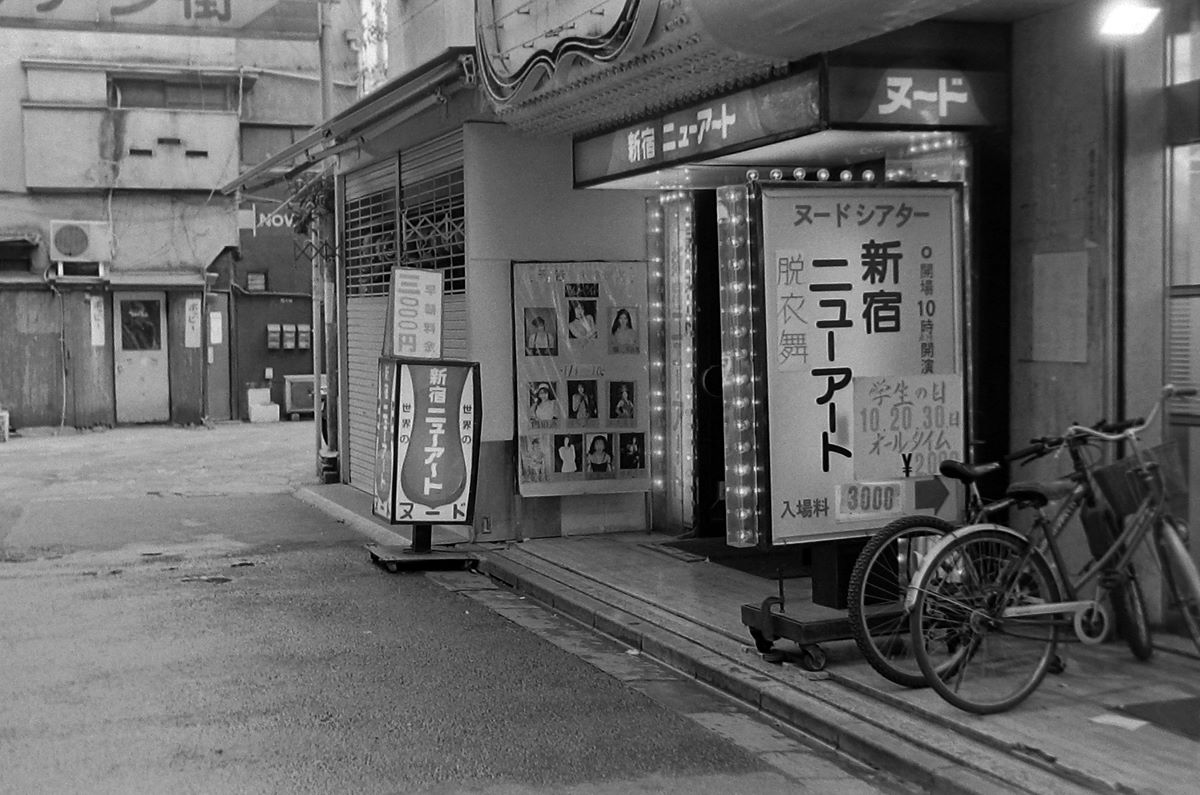 1996年 歌舞伎町 脱衣舞 撮影主人 この先の突き当たりが昔、都電の線路