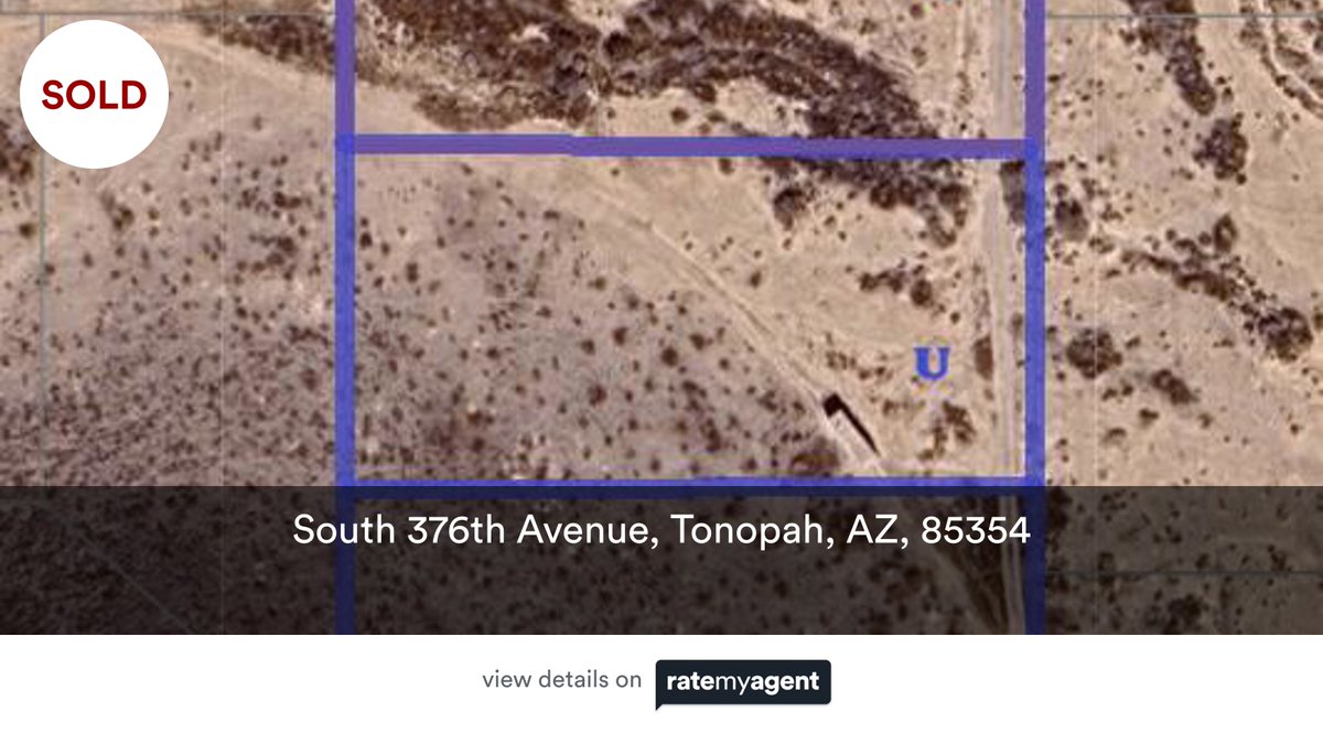 📍 South 376th Avenue, Tonopah, AZ, 85354

My latest sale on #RateMyAgent.
Arizona Real Estate Agent SA698504000
rma.reviews/q9v8240g4bsu

...
#ratemyagent #realestate