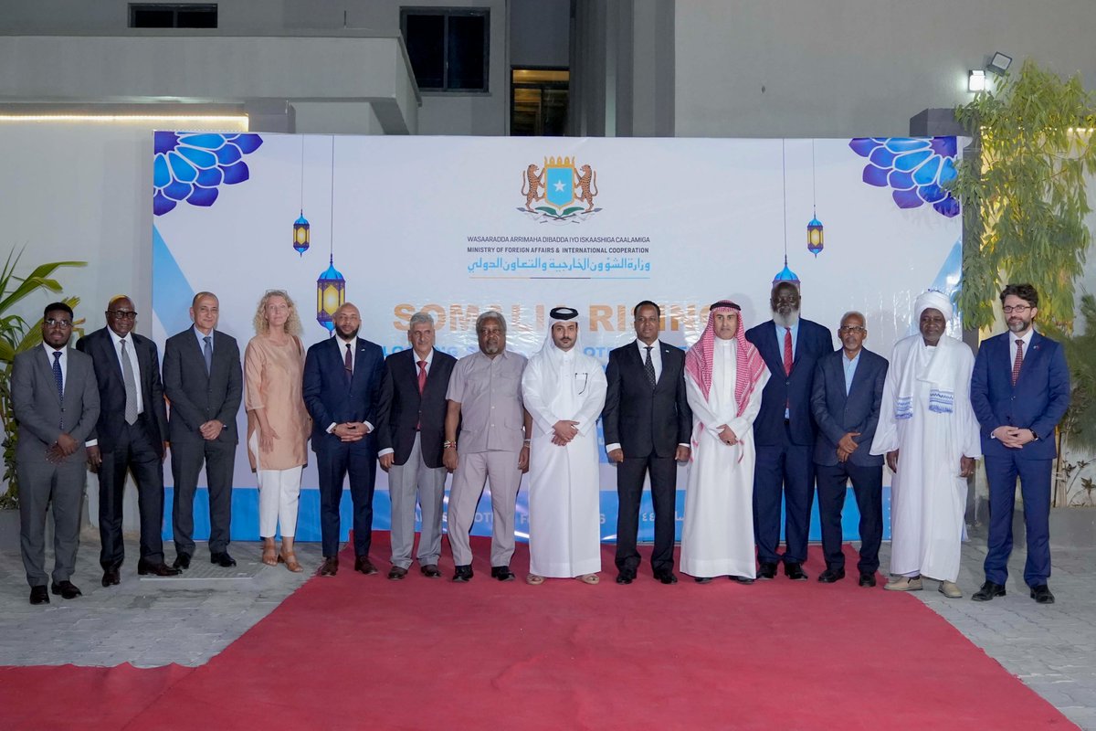 MOFASomalia's tweet photo. FM H.E.
@AbdisalamDhaay hosted members of the Diplomatic Corps in Mogadishu on 26 Feb 2026. The strong Ambassadorial presence reflected growing confidence in Somalia’s diplomacy and foreign policy direction. As Somalia rises, so does its voice and global influence. 🇸🇴 #Somalia https://t.co/7NEjz3N9aN