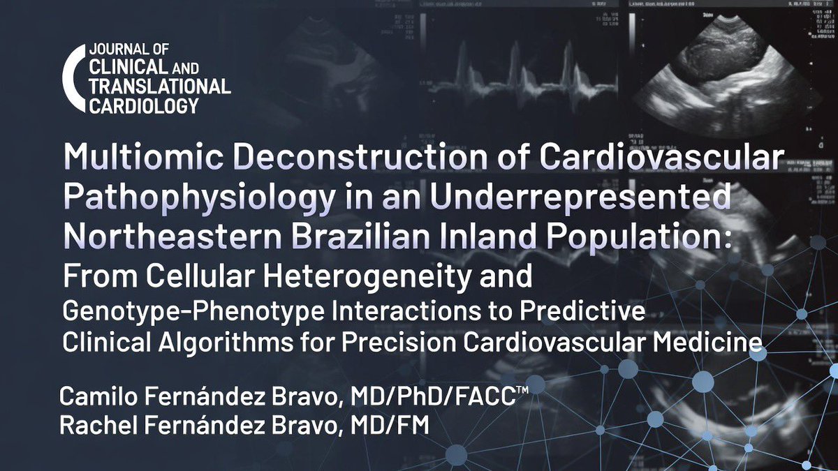 JournalClinTran's tweet photo. 🚀 Fresh in Journal of Clinical and Translational Cardiology (2026)!
Multiomic Deconstruction of CV Pathophysiology in an Underrepresented Northeastern Brazilian Population — phenotype interactions to predictive algorithms for precision cardiovascular medicine!
#CardioGenomics https://t.co/OgNJ5h2Pop